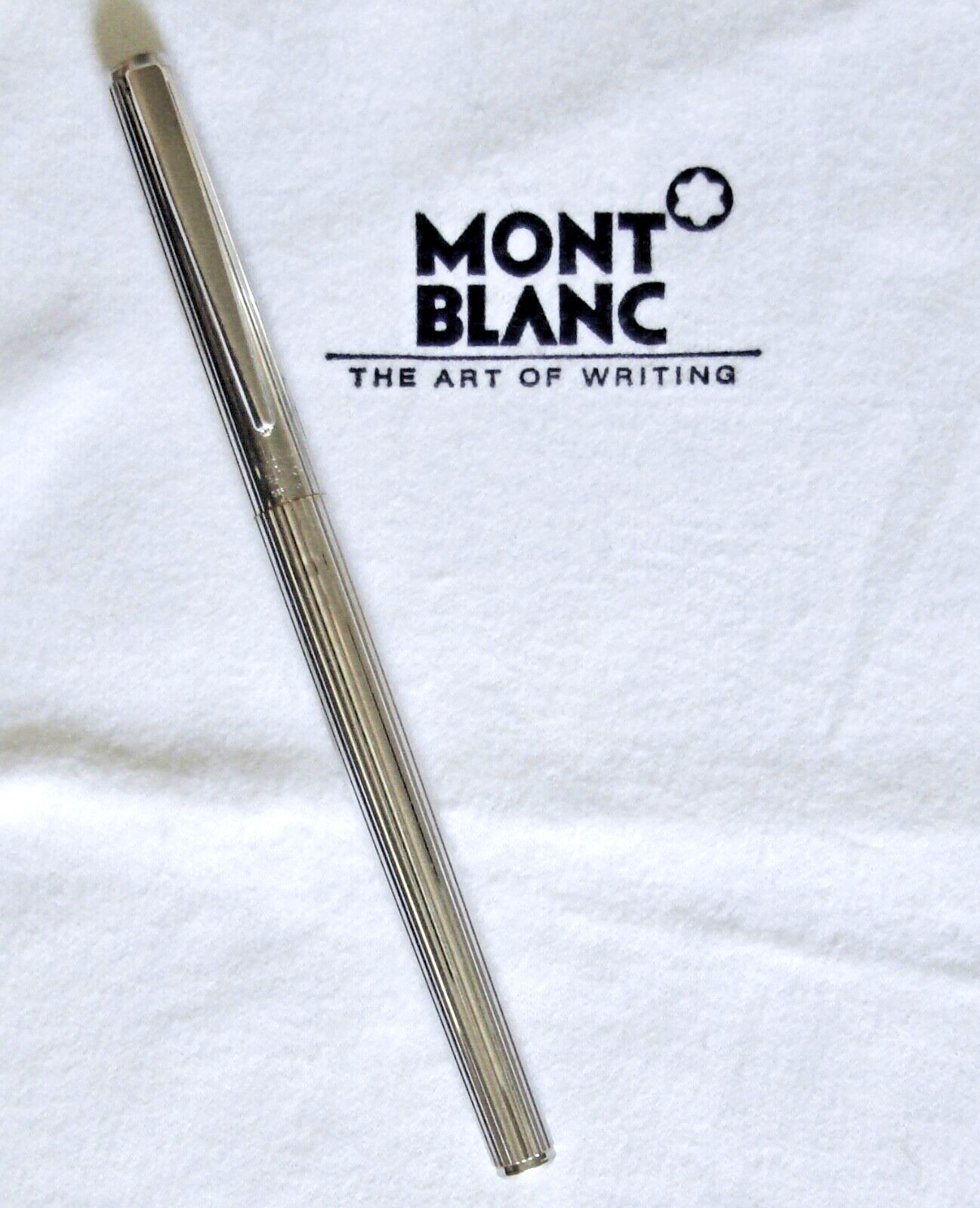 Vintage \'80s MONTBLANC Noblesse Silver Pinstripe Rollerball PEN  Made in Germany