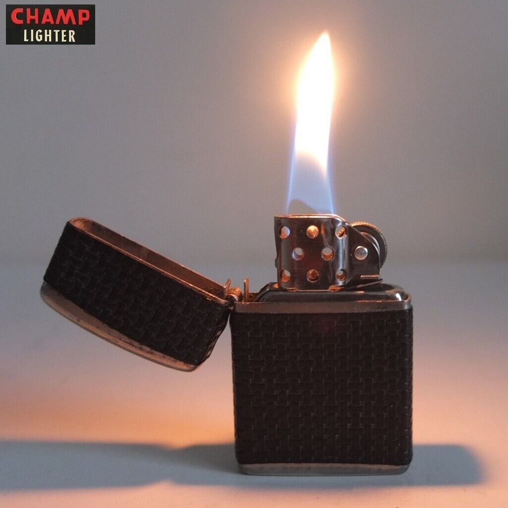 vintage CHAMP lighter made in Austria c.1960—swing-away pipe chimney—works great