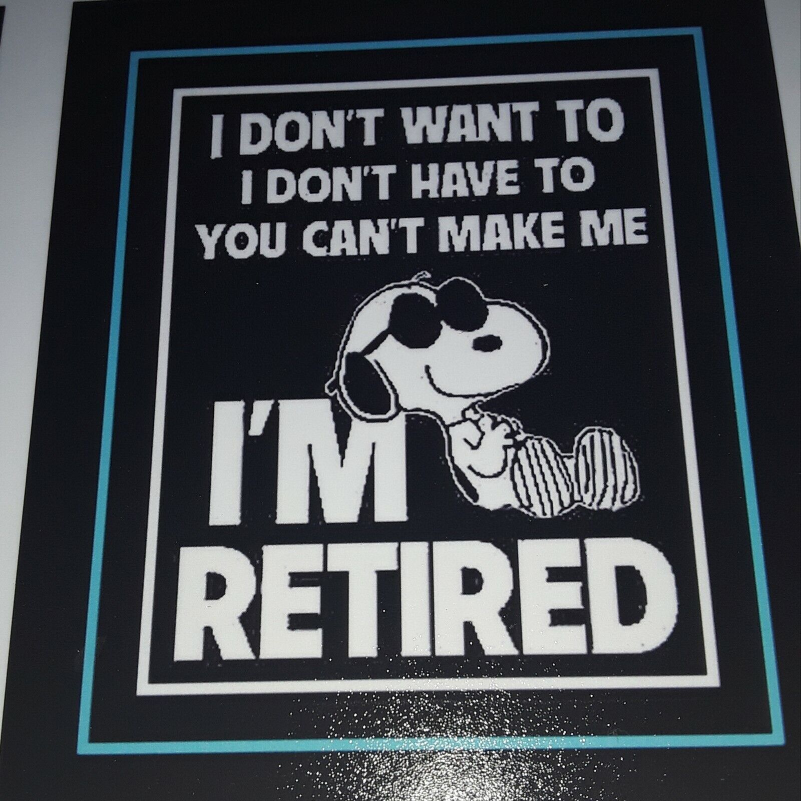  PEANUTS ☆ Snoopy ♡ I'm Retired  ♡ Magnet ♡ 