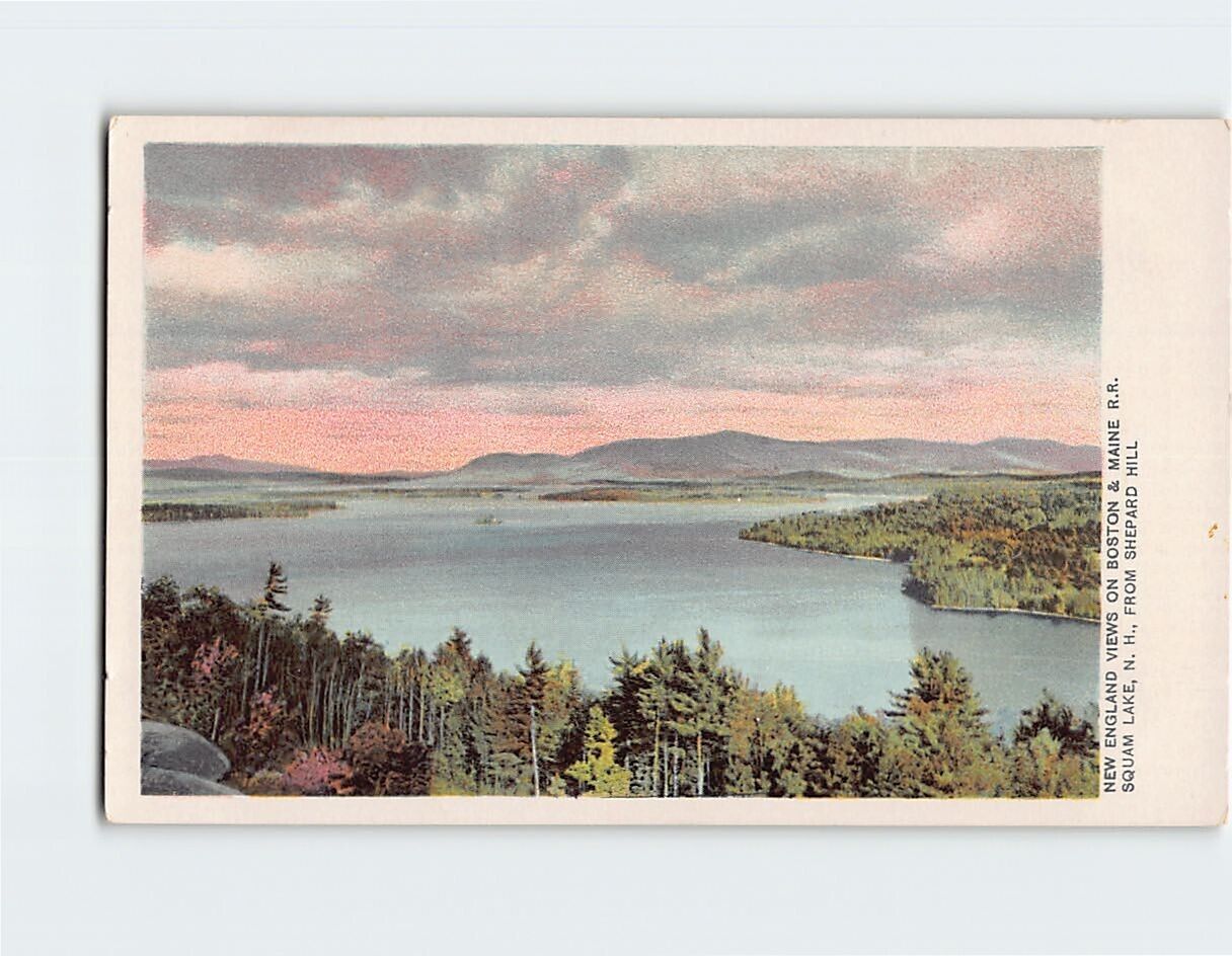Postcard New England Boston Maine RR Squam Lake New Hampshire from Shepard Hill