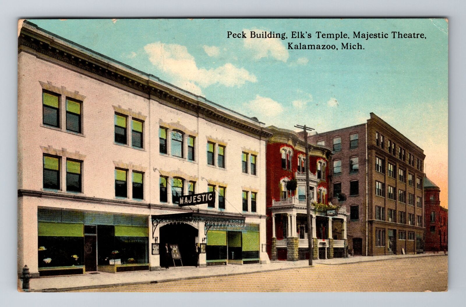 Kalamazoo, MI-Michigan, Majestic Theatre, Vaudeville c1913, Vintage Postcard