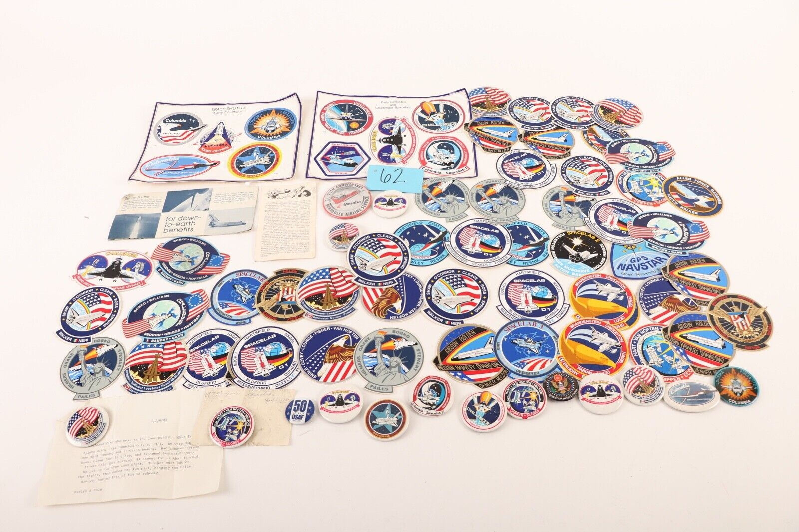 Superb Huge Archive Collection Of NASA Pinbacks and Mission Stickers