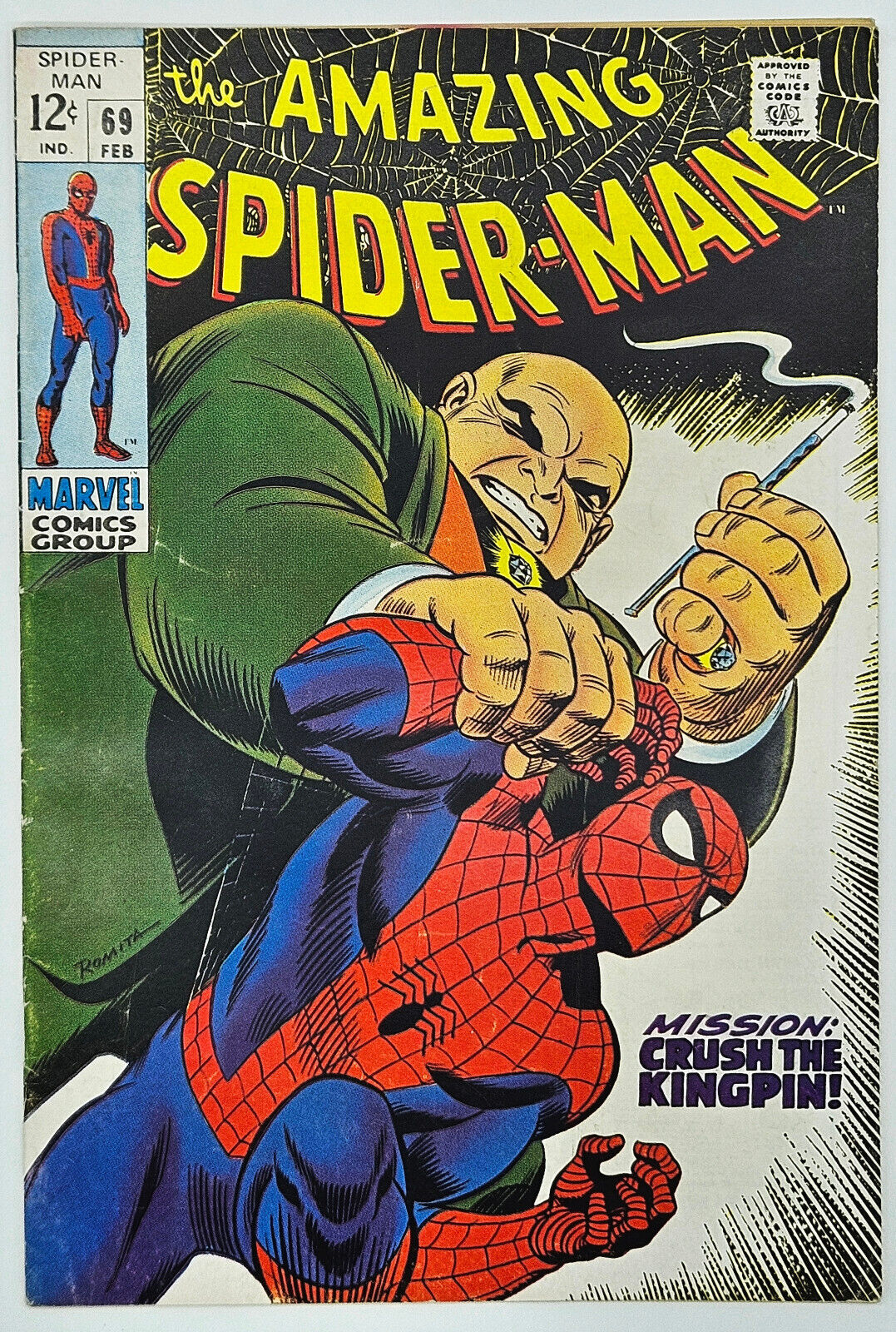 The Amazing Spider-Man #69 1969 6.0 FN; Spidey vs. Kingpin \