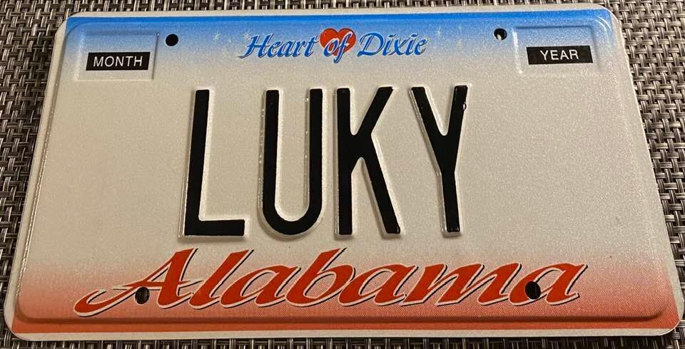 LUKY Vanity License Plate Alabama Lucky Music 