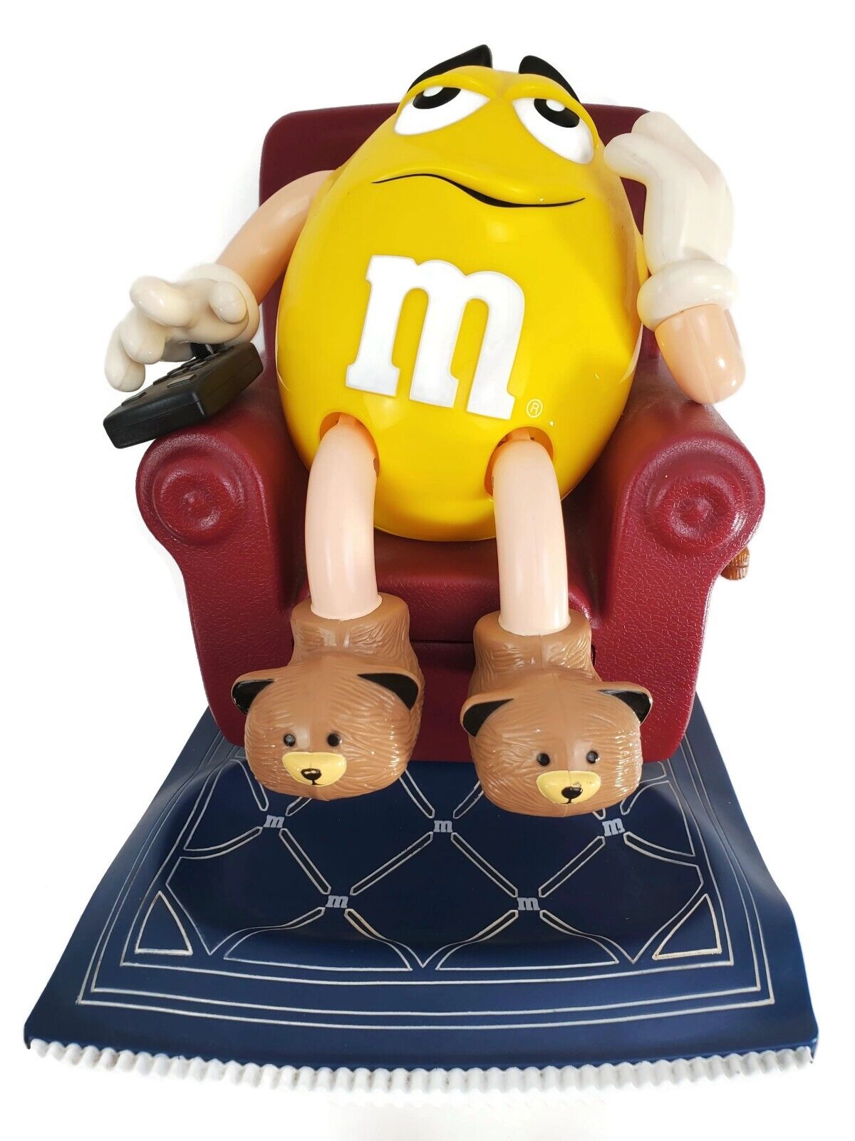 M&M's Couch Potato Yellow M Reclining in Chair with TV Remote Candy Dispenser