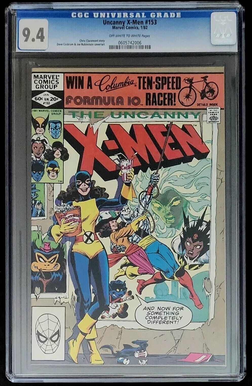 Uncanny X-Men 153 CGC Graded 9.4 NM Marvel Comics 1982