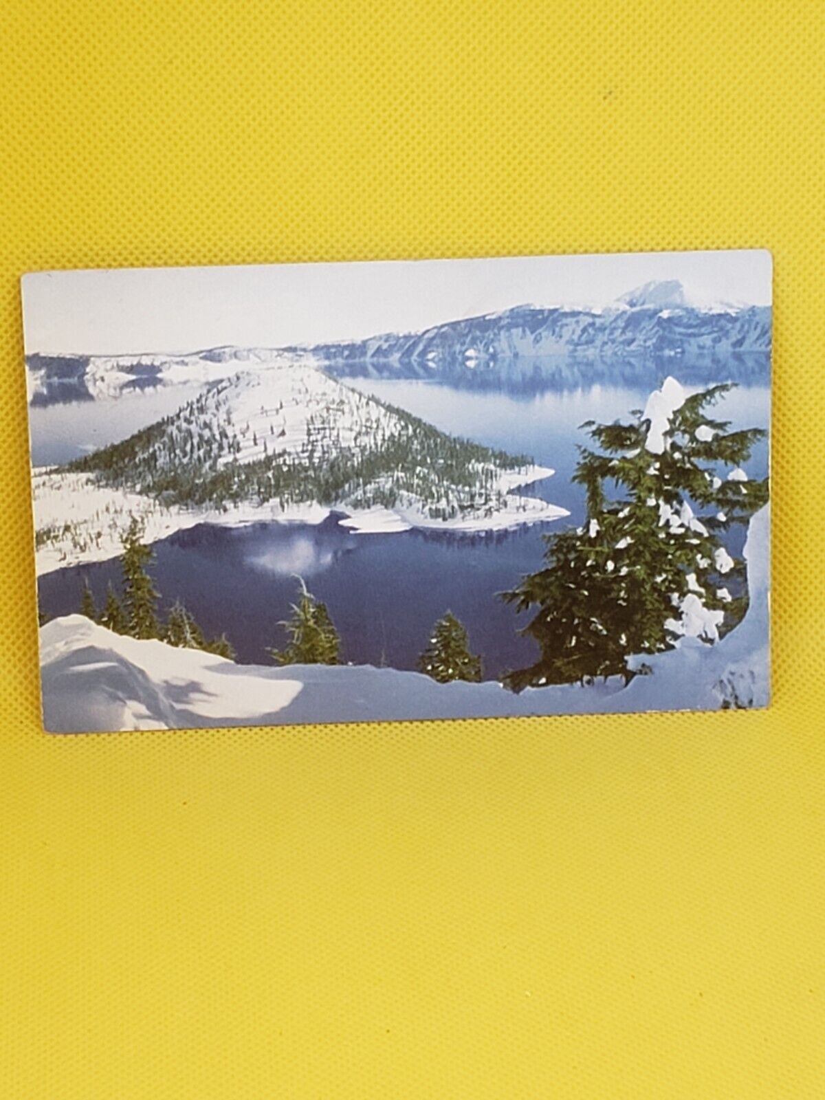 Postcard Crater Lake In Winter Cascades Oregon #248