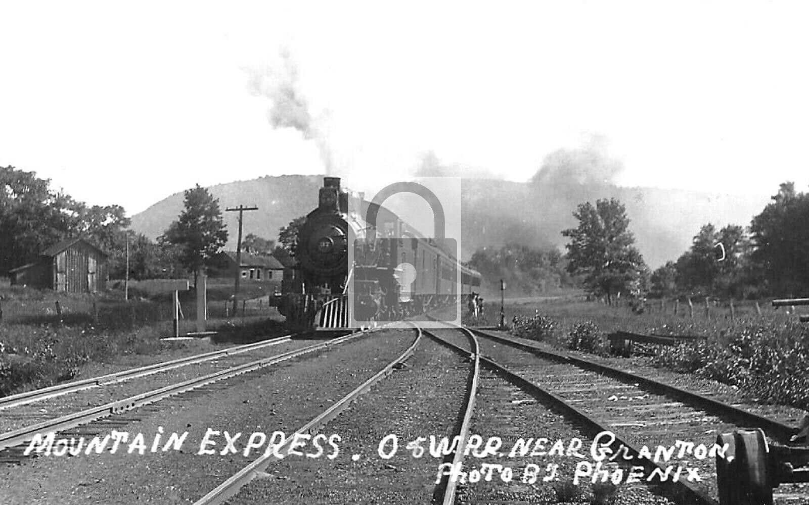 Mountain Express Railroad Train Granton New York NY Reprint Postcard