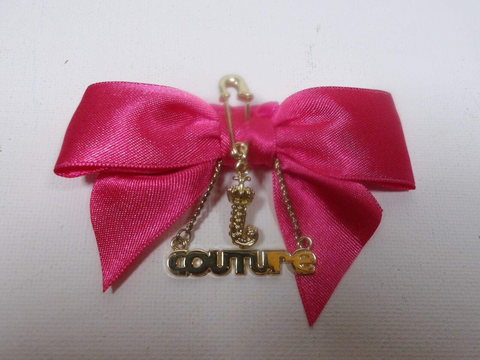 Juicy Couture Pink Bow Decor for Viva La Juicy Perfume Bottle gold tone charms