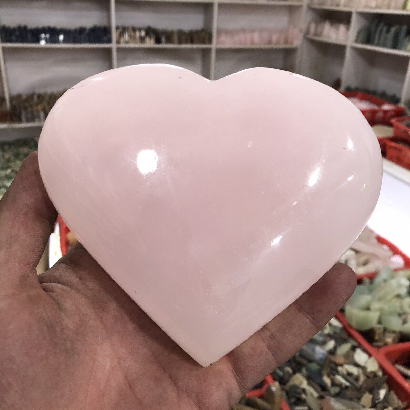 Pink Mangano Calcite Big Heart 1200gram