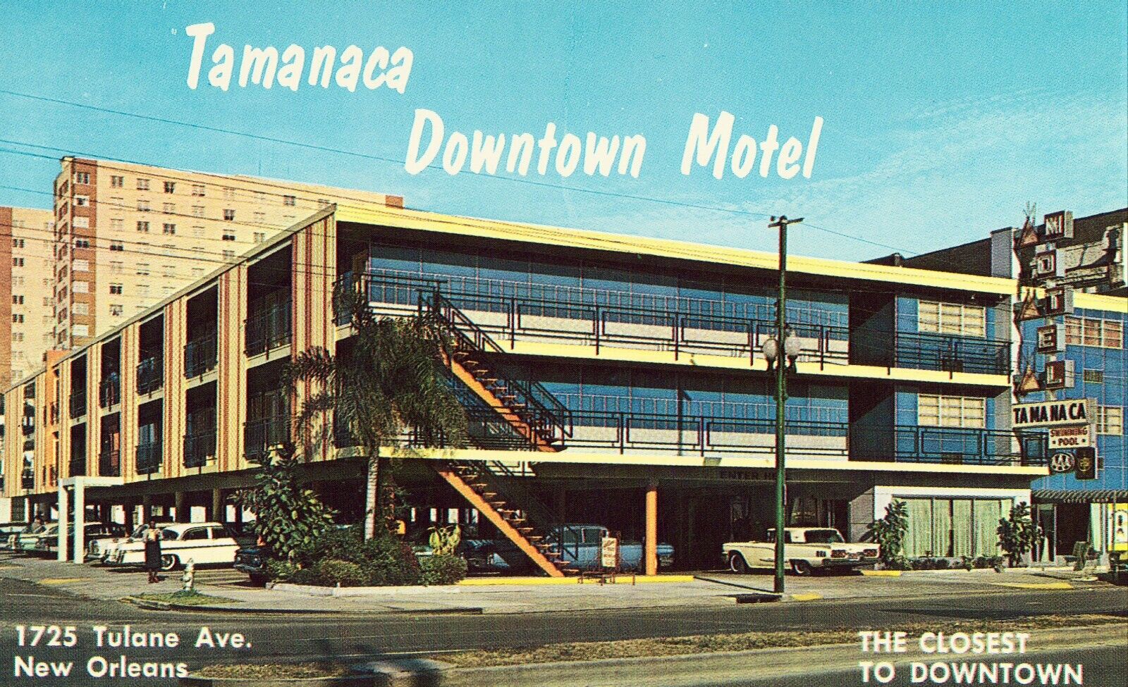 Tamanaca Downtown Motel - New Orleans, Louisiana Vintage Postcard