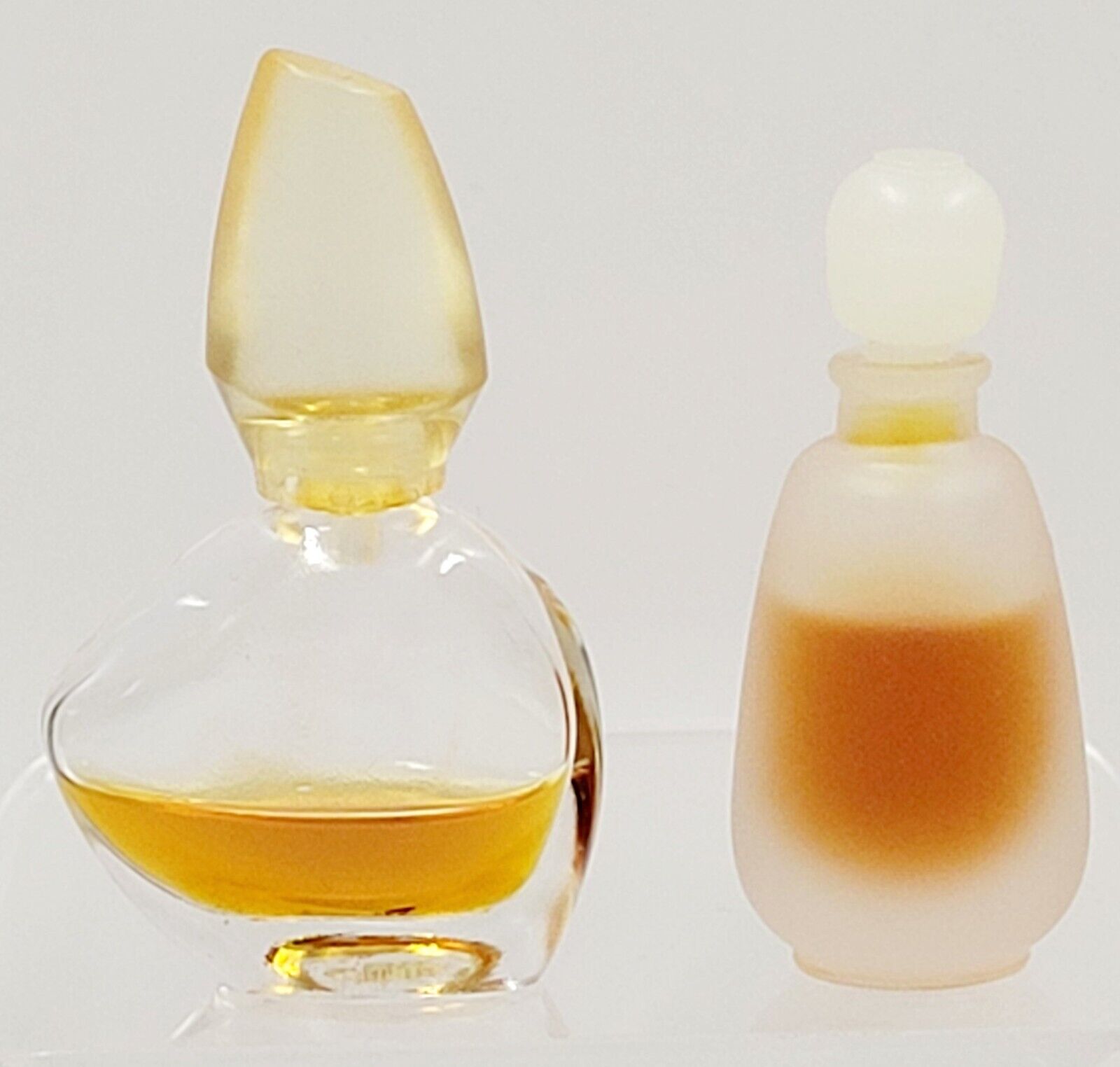 Vintage Estee Lauder & Max Factor Miniature Perfume Bottles Glass Stoppers
