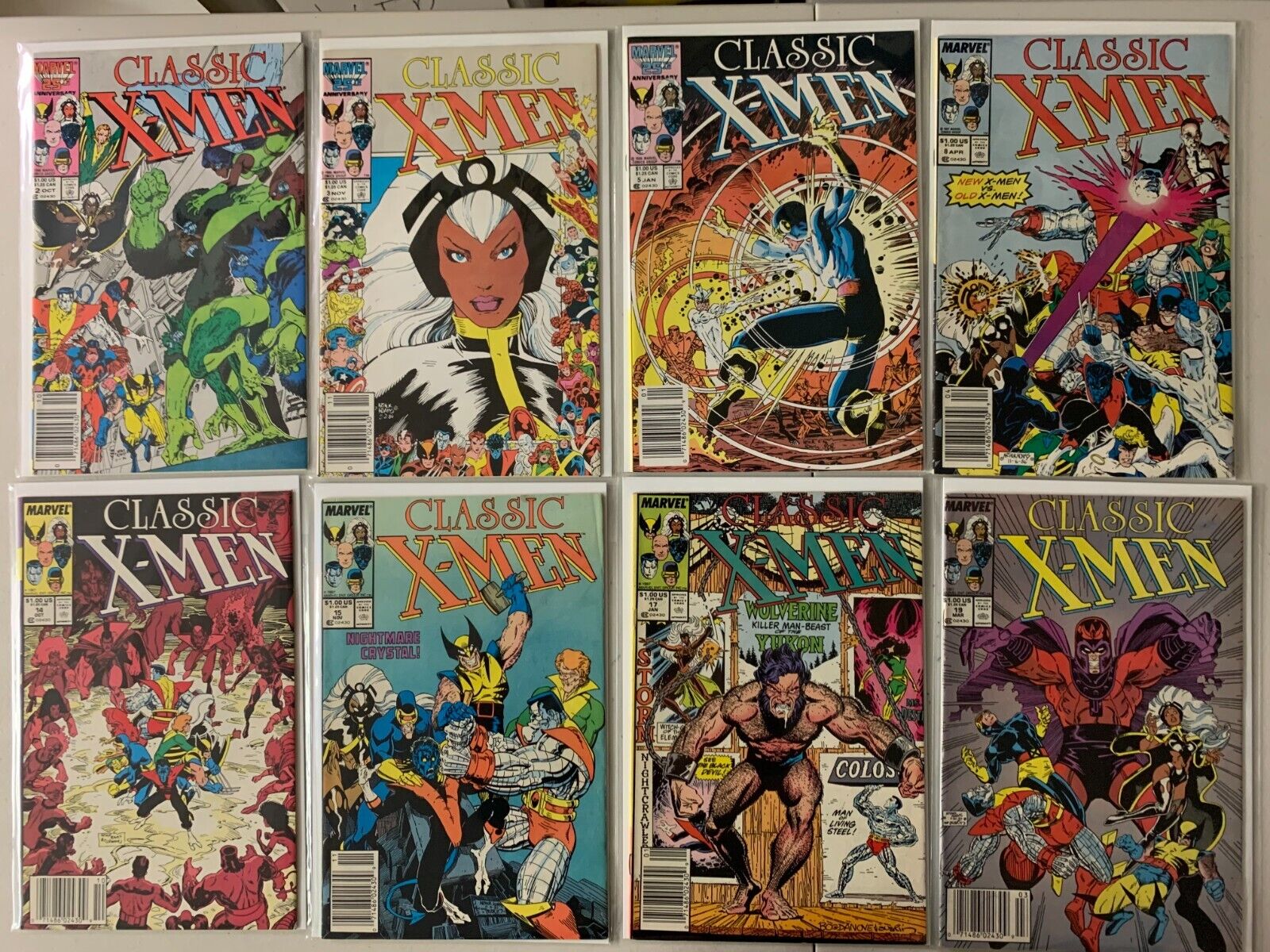 Classic X-Men comics lot #2-108 newsstand 26 diff 6.0 (1986-95)