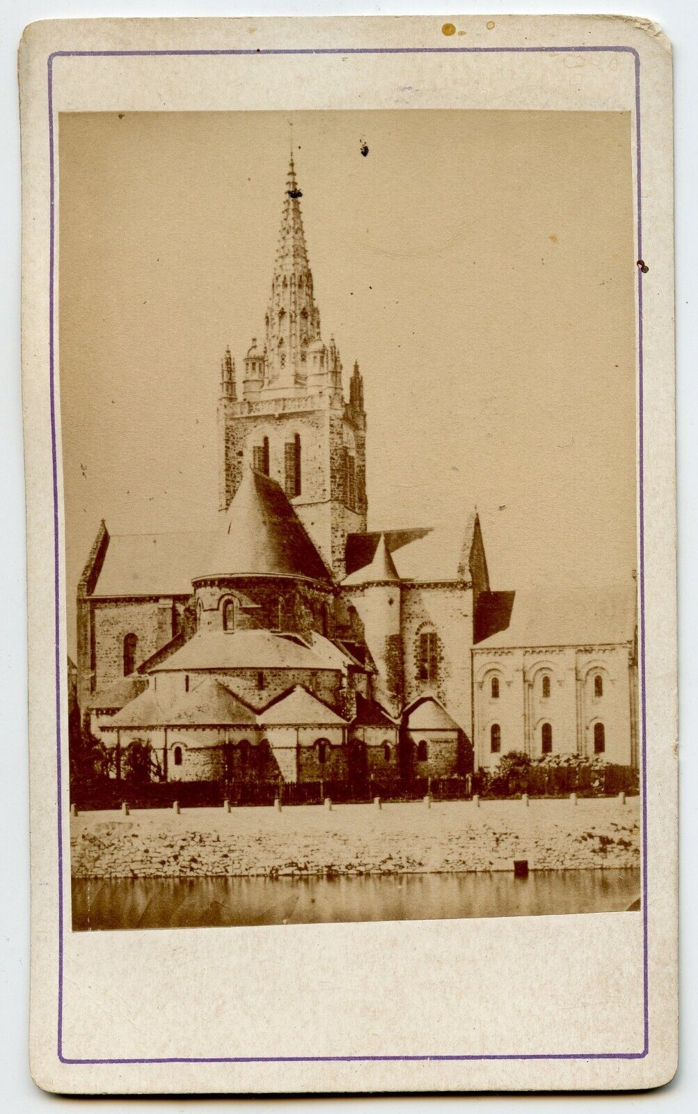 Laval Church Vintage Religious CDV Photo by Delahaye , France 1886