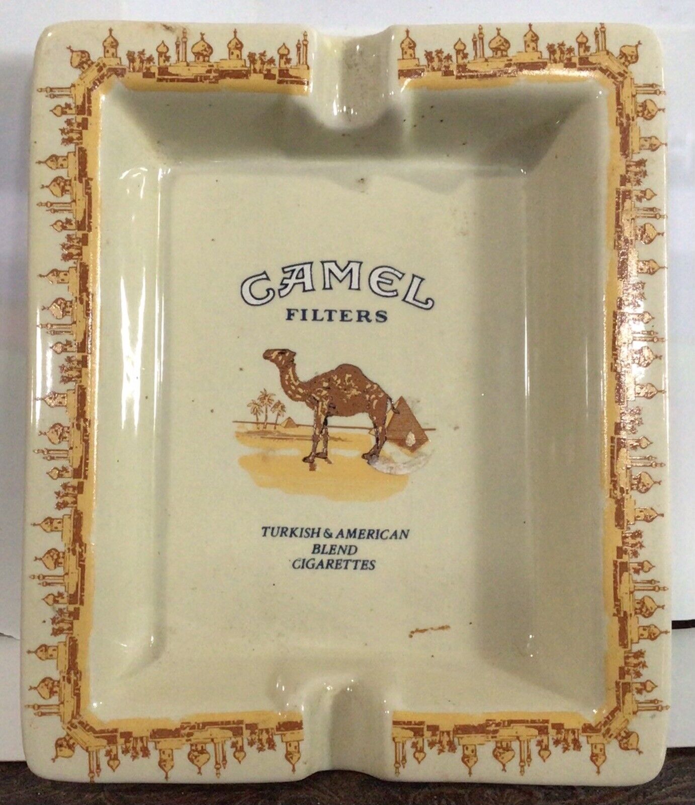 Vintage 1996 Original Camel Filters Cigarettes Ceramic Ashtray  6 1/2\