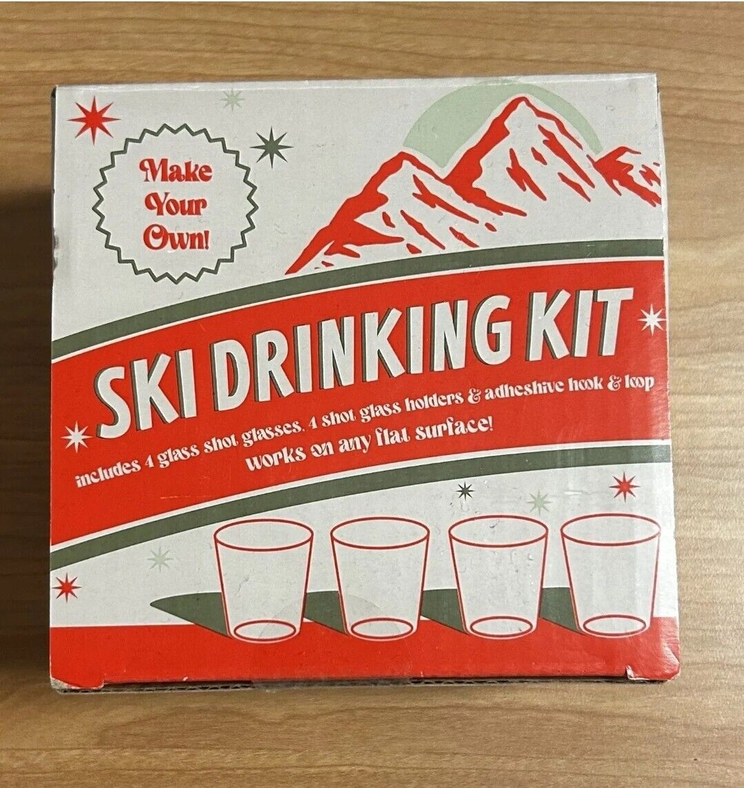 Ski Drinking Kit Shot Glasses ShotSki glasses Brand New Unopened