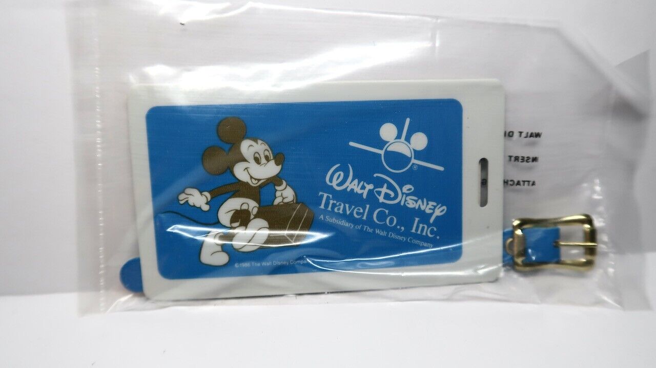 Walt Disney\'s 1980\'s Luggage ID card Magic Kingdom Club member Disneyland NEW
