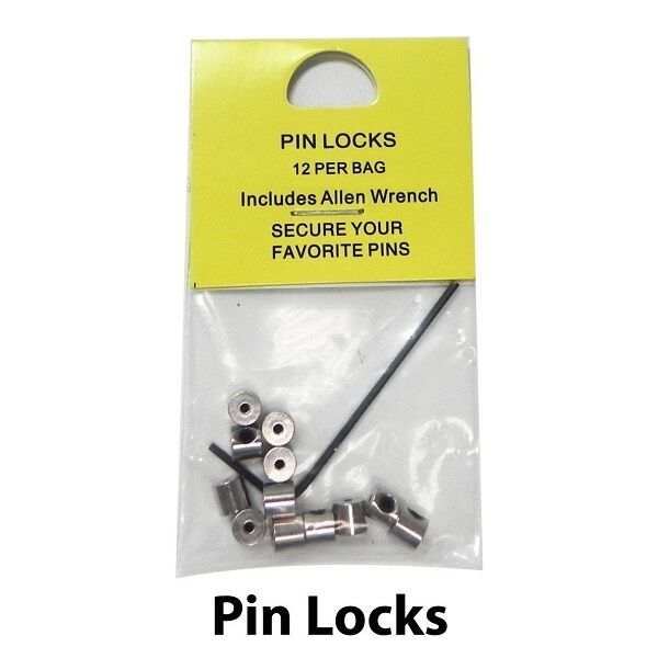 ( 12 Pieces ) Pin Keepers Pin backs Pin Locks Locking Pin Backs w/ Allen Wrench
