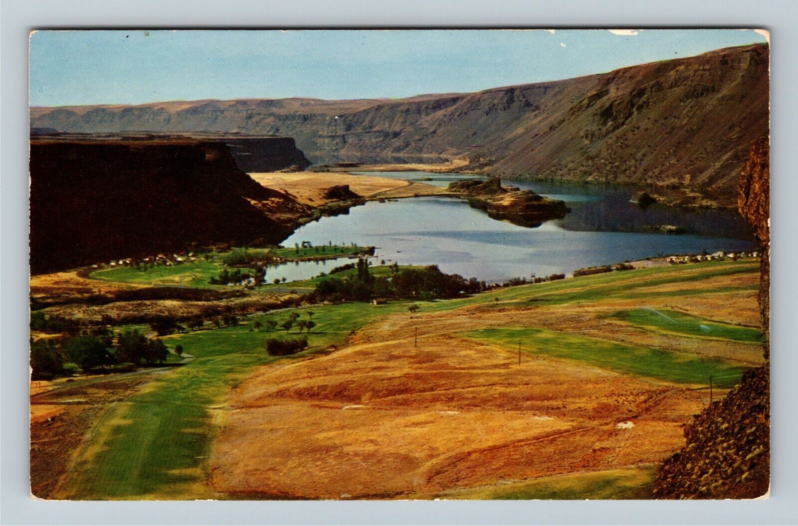 Sun Lakes State Park, WA-Washington, Scenic Greeting, Vintage Postcard