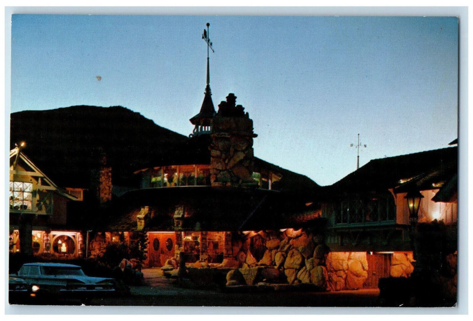 c1960\'s Madonna Inn By Night, San Luis Obispo California CA Postcard
