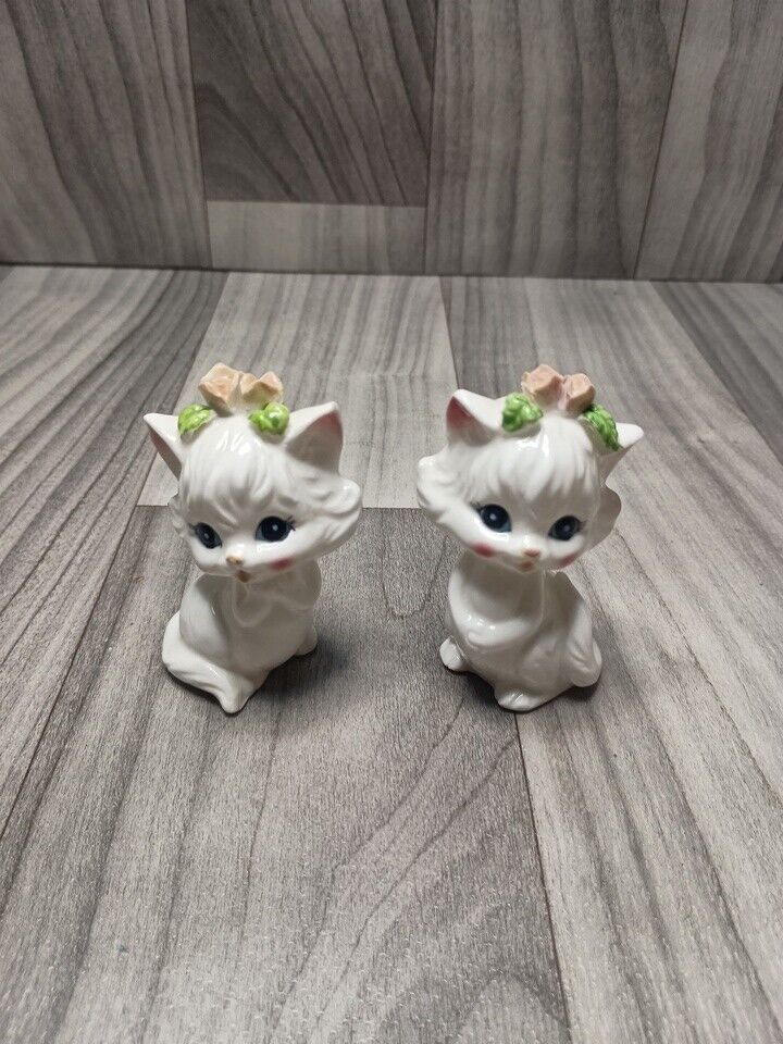 Bone China Miniature Cat Figurines Vintage