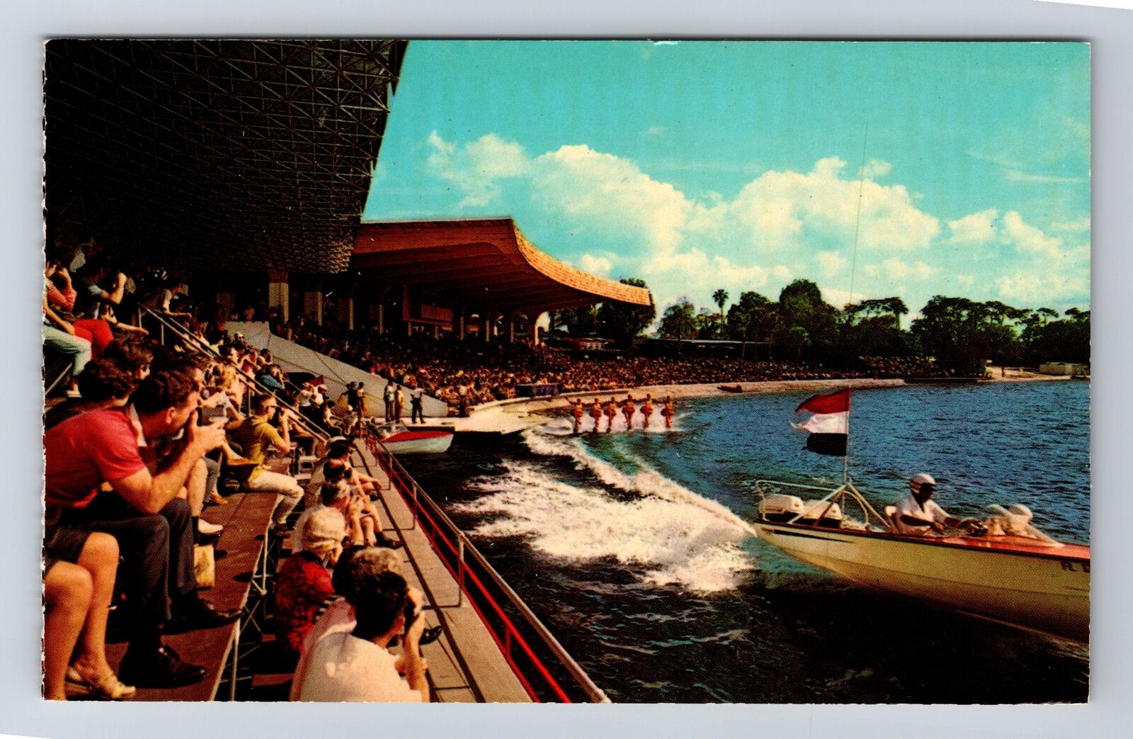 Cypress Gardens FL-Florida, Ski Show, Antique, Vintage Postcard