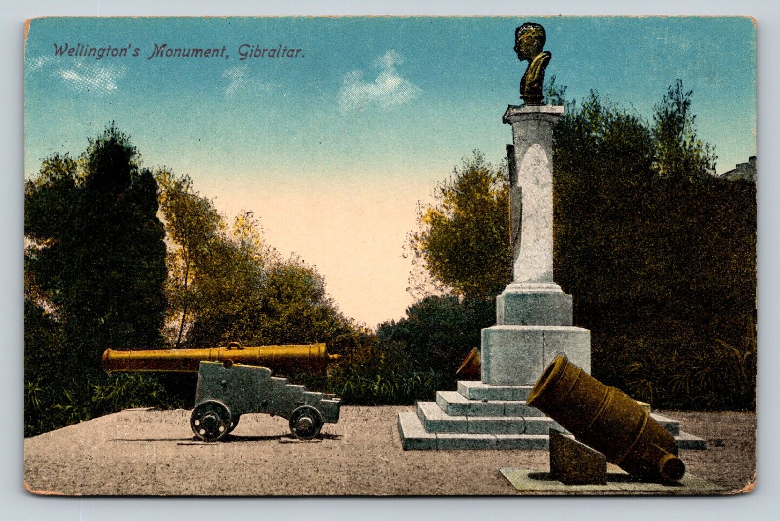Vintage Postcard: Wellington's Monument Gibraltar 