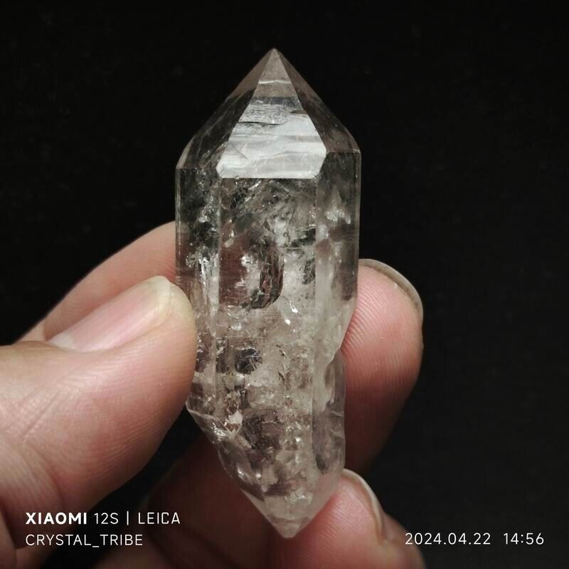 22g Natural Herkimer Diamond Crystal Quartz DT With Rainbow Healing 4539