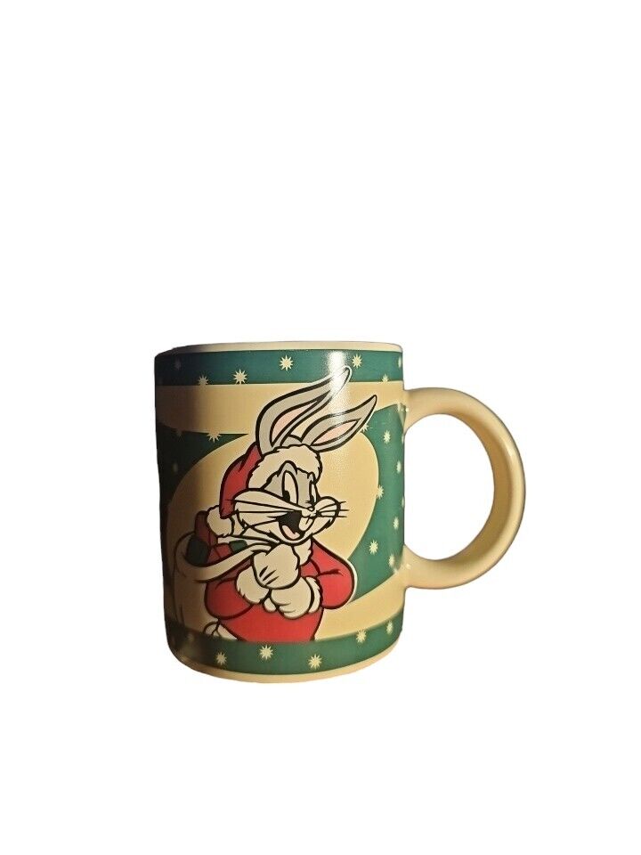 Bugs Bunny Warner Bros VTG Coffee Cup Mug 10 Ounce Christmas Santa 1994