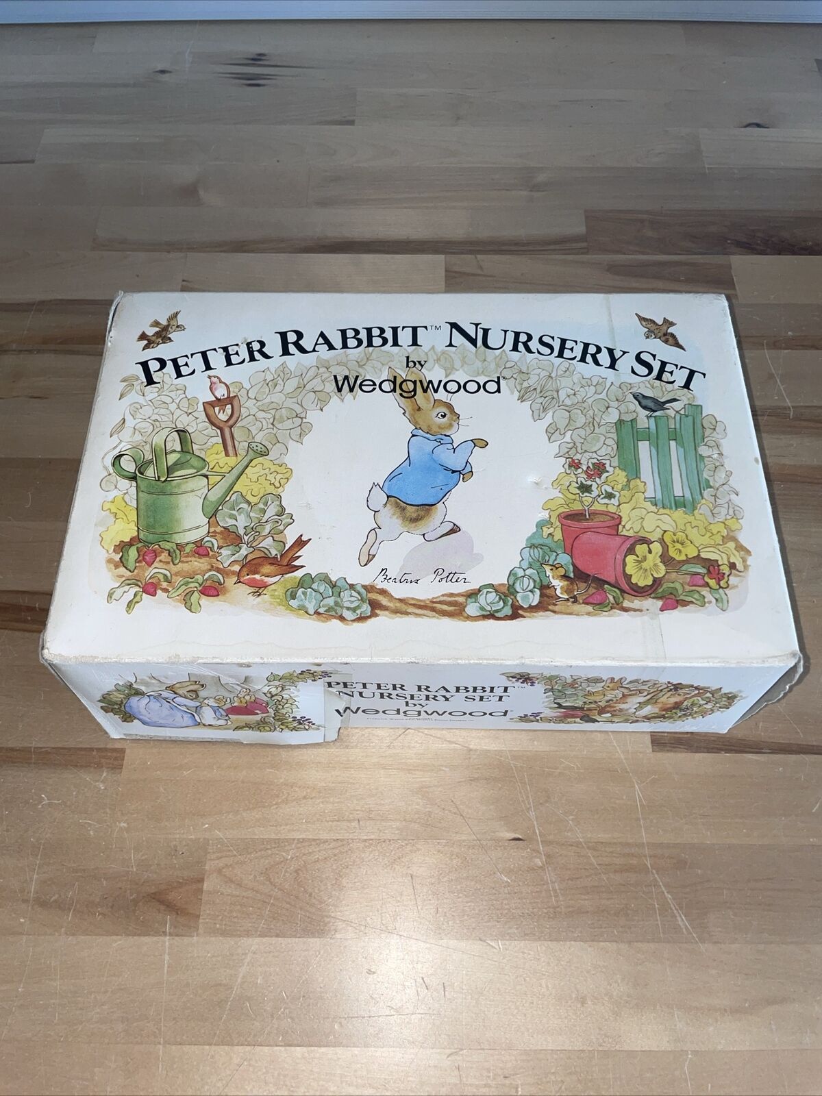 Vintage Wedgwood PETER RABBIT by Beatrix Potter 3 Piece Porcelain Nursery Set