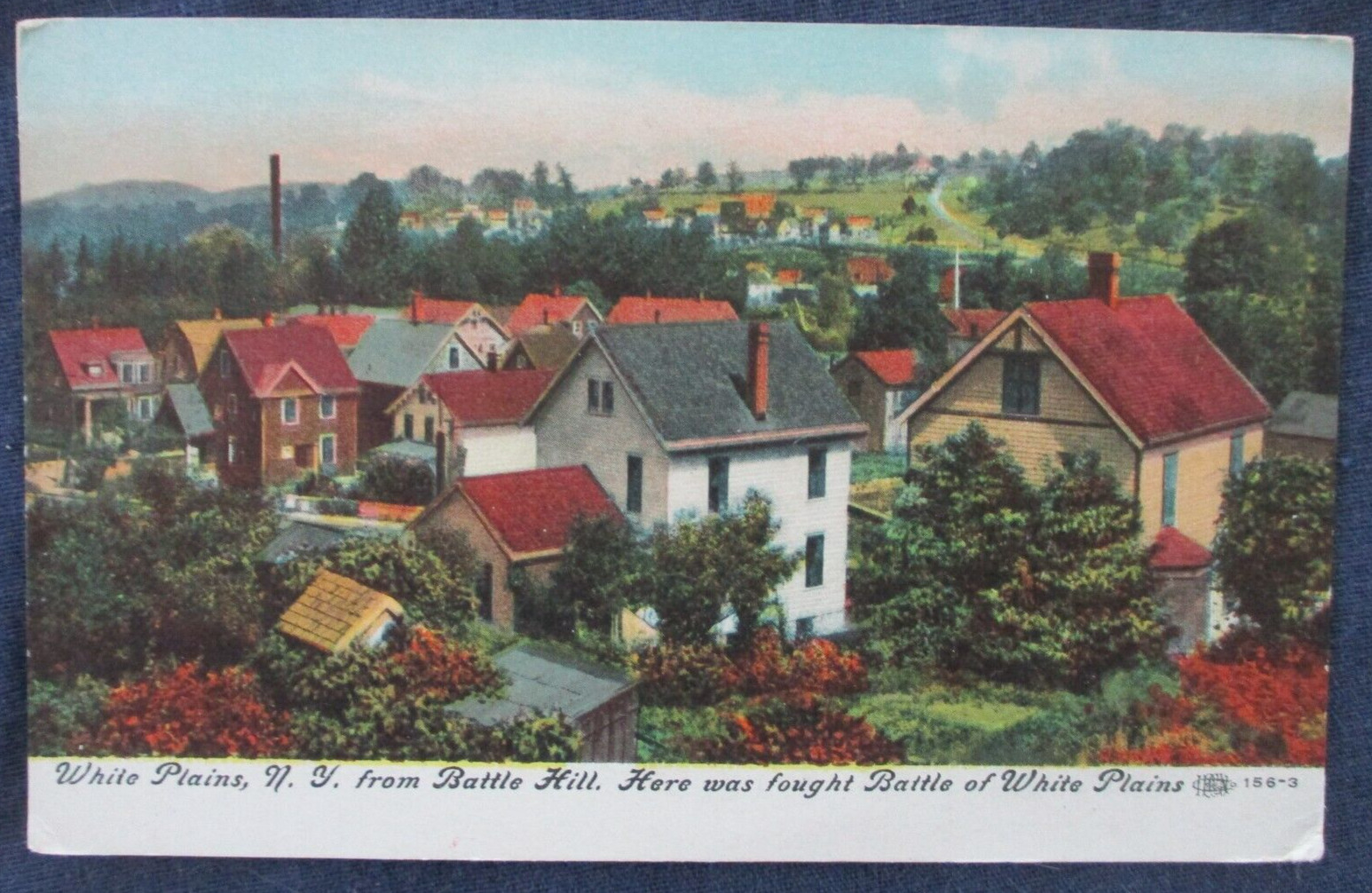 ca1910 White Plains New York Birdseye View from Battle Hill Postcard