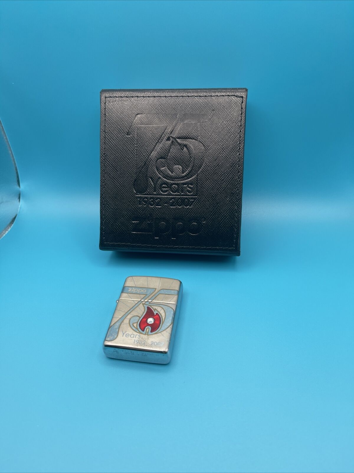 Zippo 75th Anniversary Jewel Enlaid Beautiful Original Seal Still On