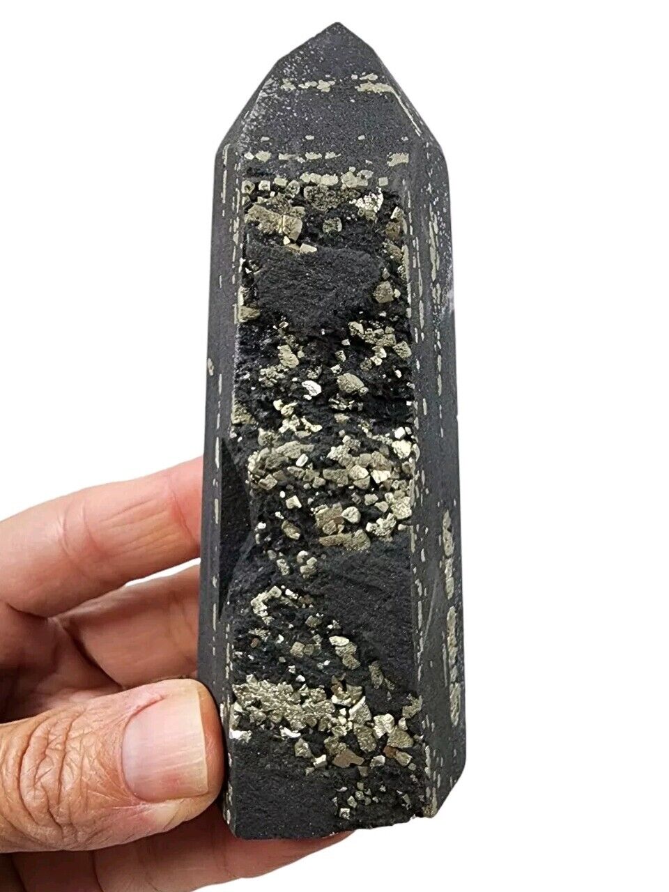 Shungite with Pyrite Tower Brazil 148.2 grams