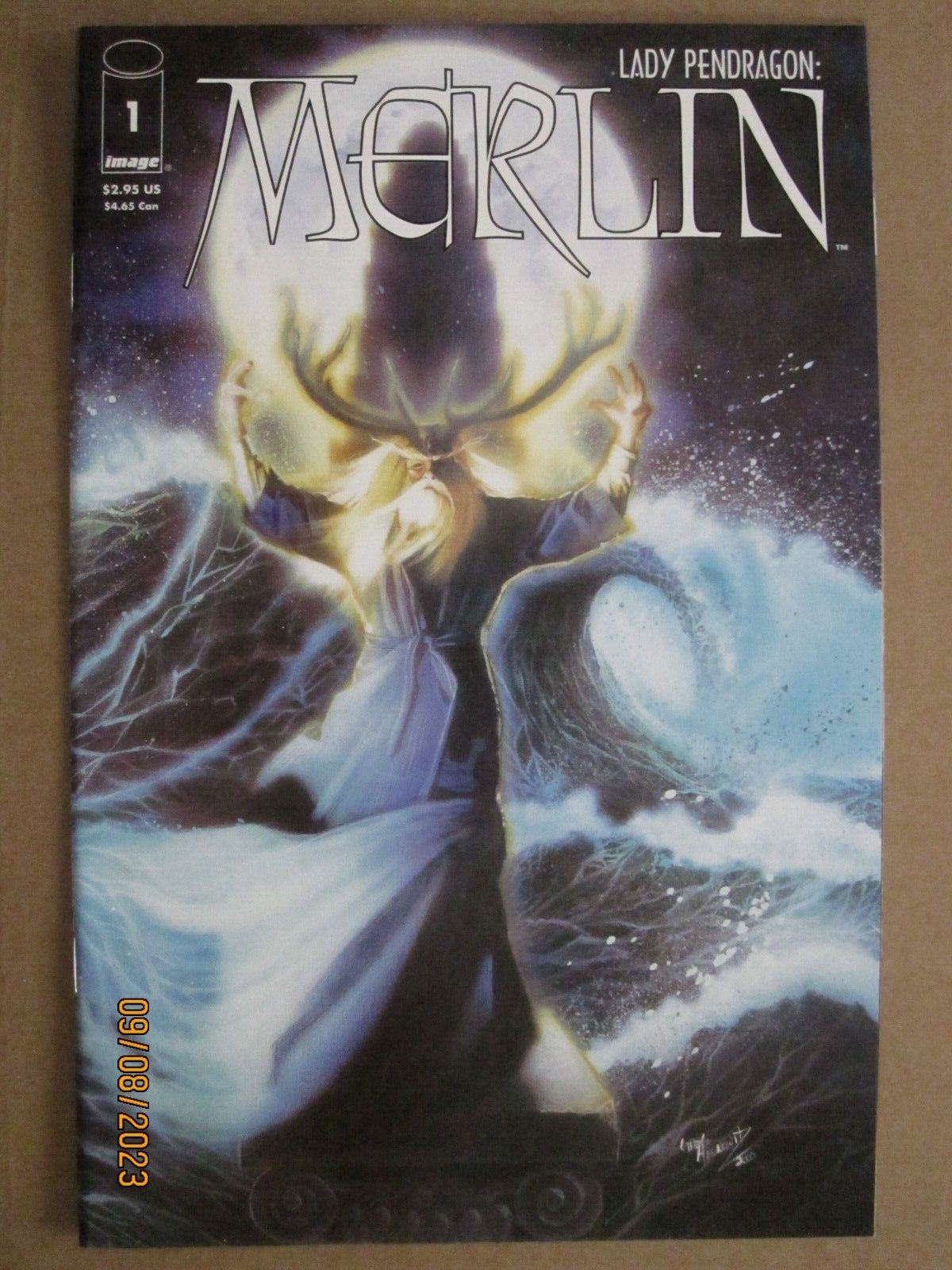 2000 IMAGE COMICS LADY PENDRAGON: MERLIN #1 PAINTED COVER BY GREG ARONOWITZ