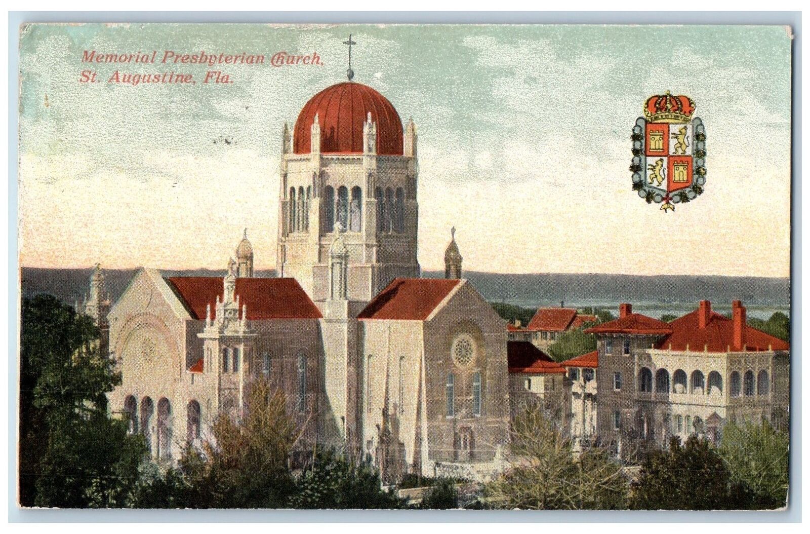 St. Augustine Florida FL Postcard Memorial Presbyterian Church 1917 Antique