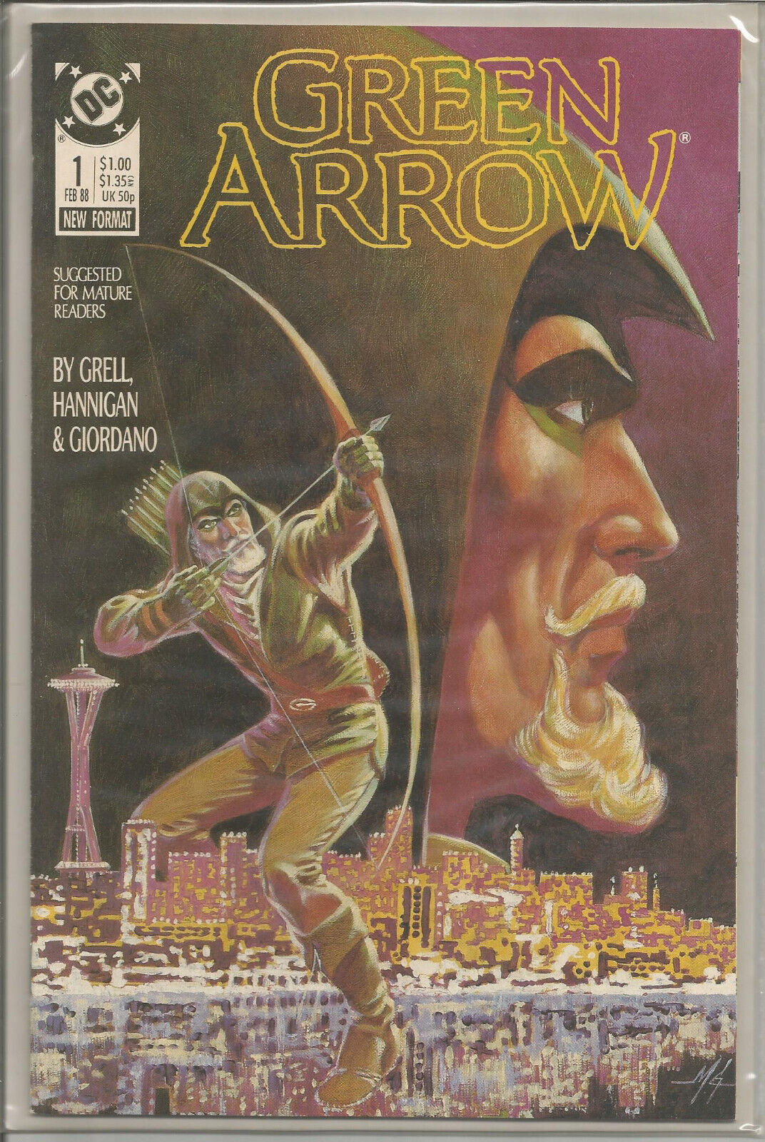 GREEN ARROW #1 (V.2, 1988, DC) Mike Grell-Art NM-M New/Old Stock 
