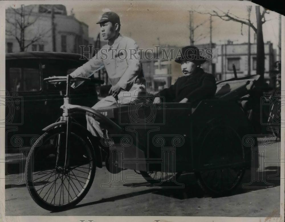 1941 Press Photo Bicycle with Side Car Popular in Japan - nea24490