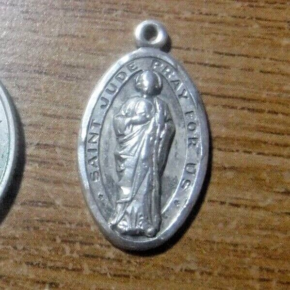 Vintage Sterling Silver St Jude Catholic Medal #2