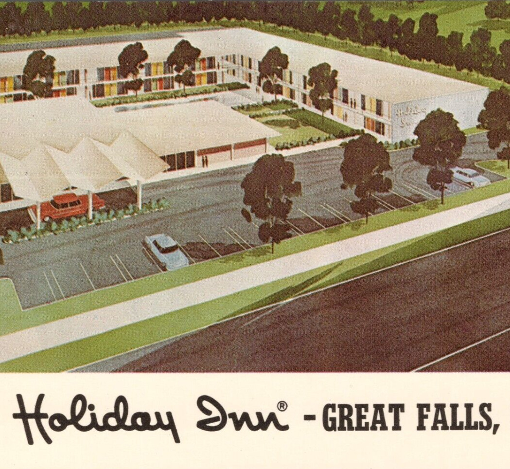 Holiday Inn, 10th Avenue, Great Falls, Montana 1963 Vintage Postcard Unposted