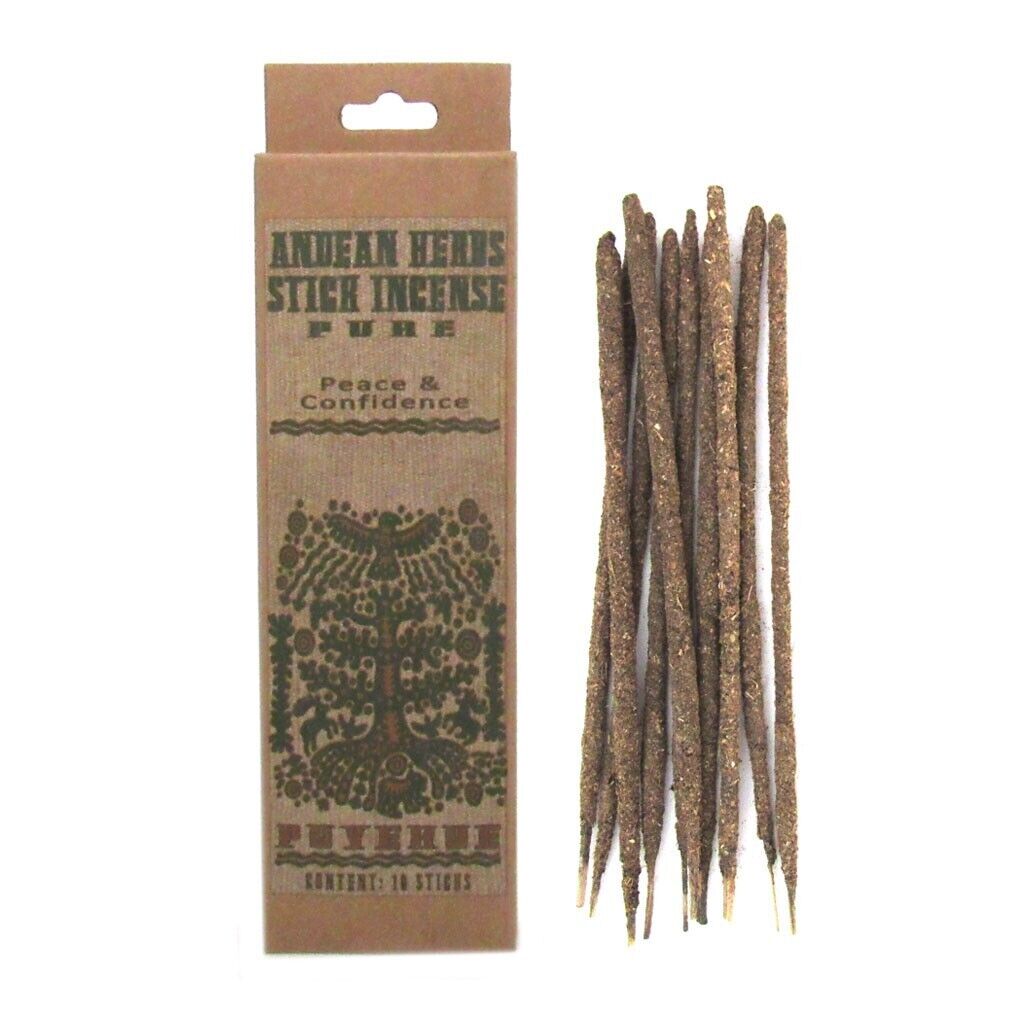 Andean Herbs Stick Incense - Pure (Package of 10) Natural Handmade