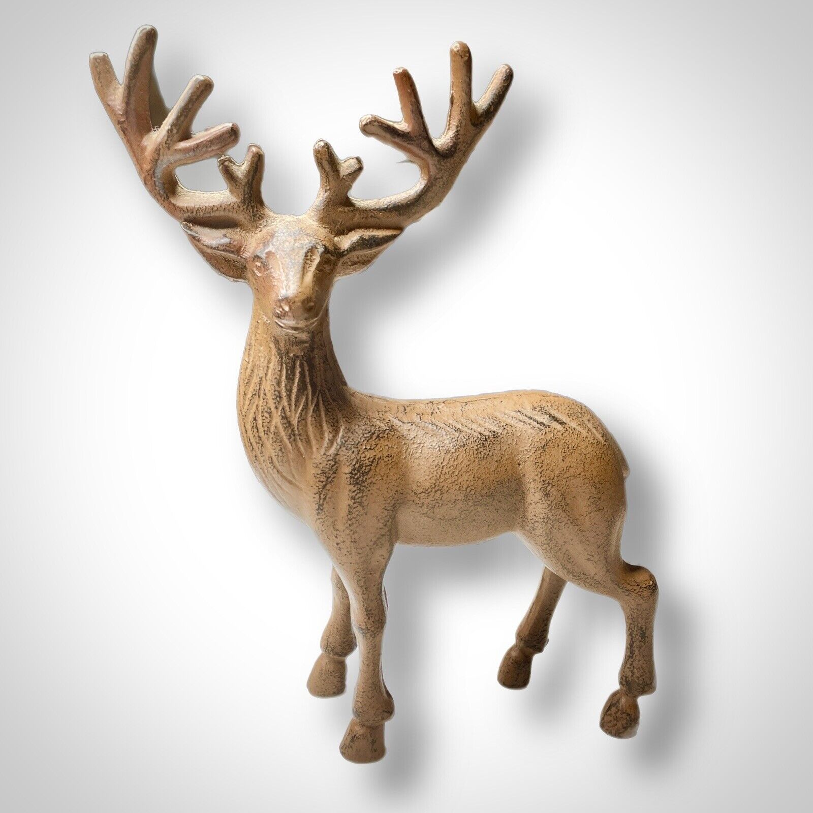 Rare Vintage Cast Iron Deer Buck Stag Elk Reindeer 10.5\