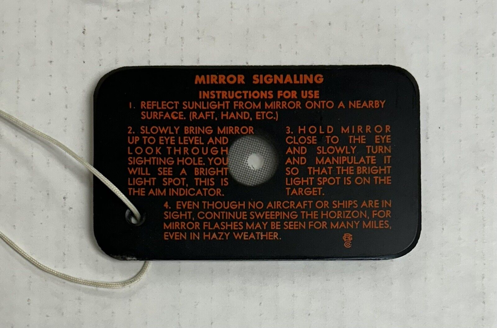 Vintage Signaling Mirror MIL-M-18371B Revere Glass Co. *READ*