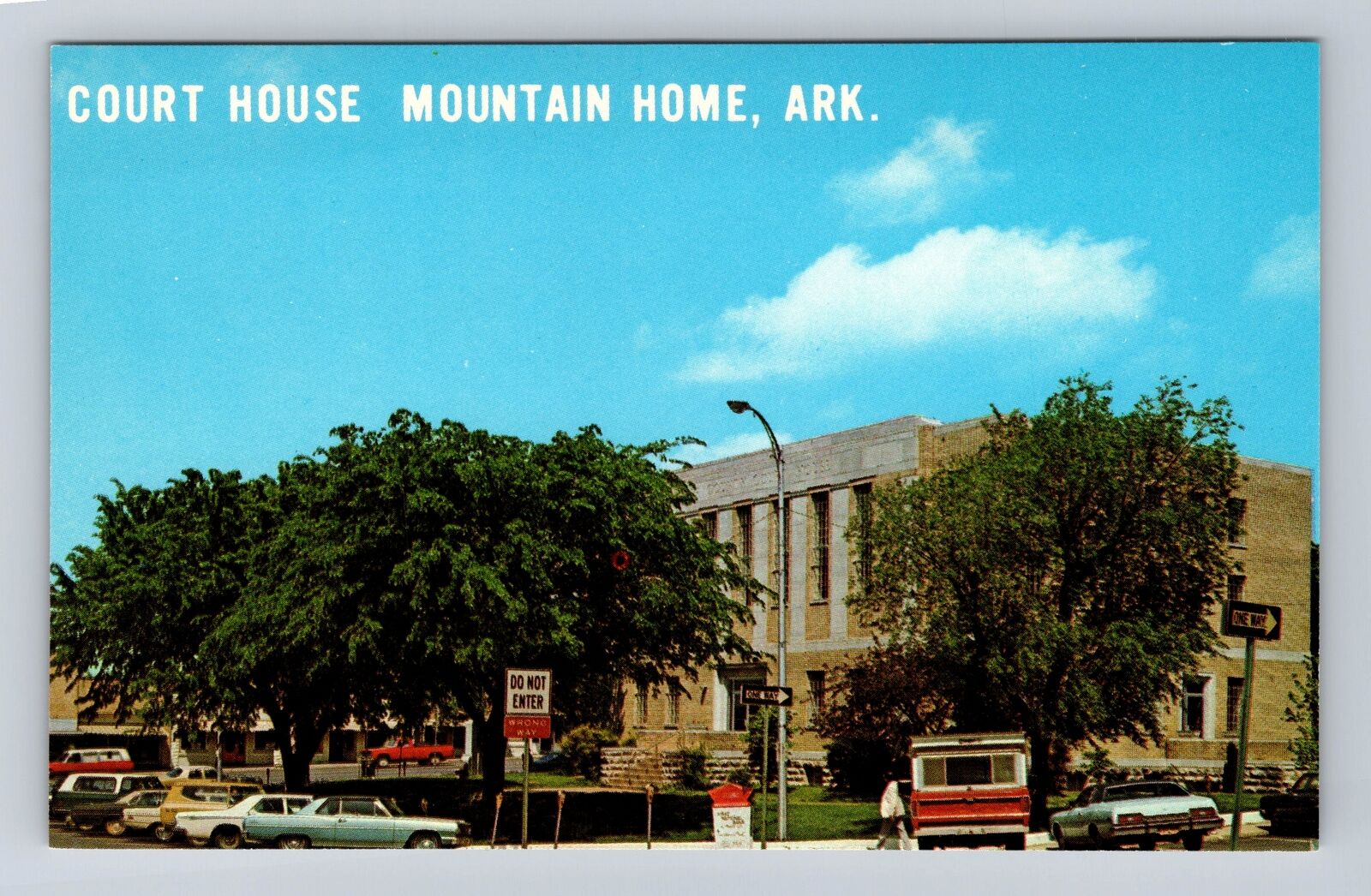 Mountain Home AR-Arkansas, Baxter County Court House, Antique Vintage Postcard