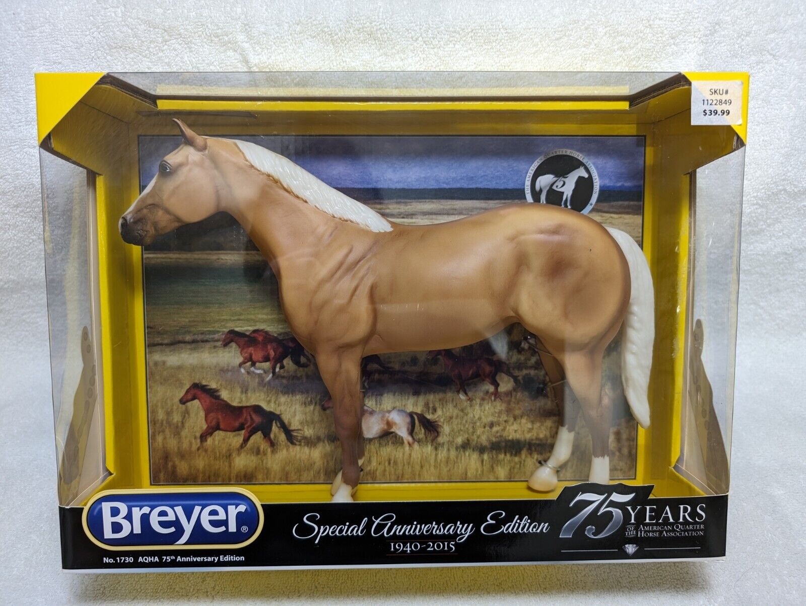 Breyer Ideal Quarter Horse #1730 AQHA 75th Anniversary Edition Palomino NIB