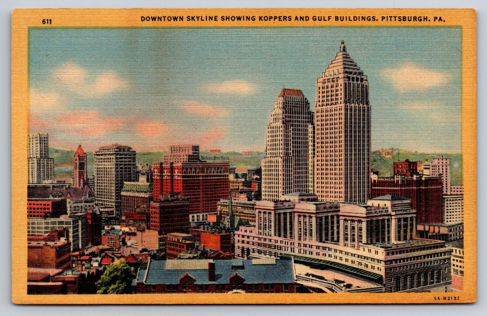 Postcard - Pittsburgh, PA Postcard- DOWNTOWN SKYLINE SHOWING KOPPERS