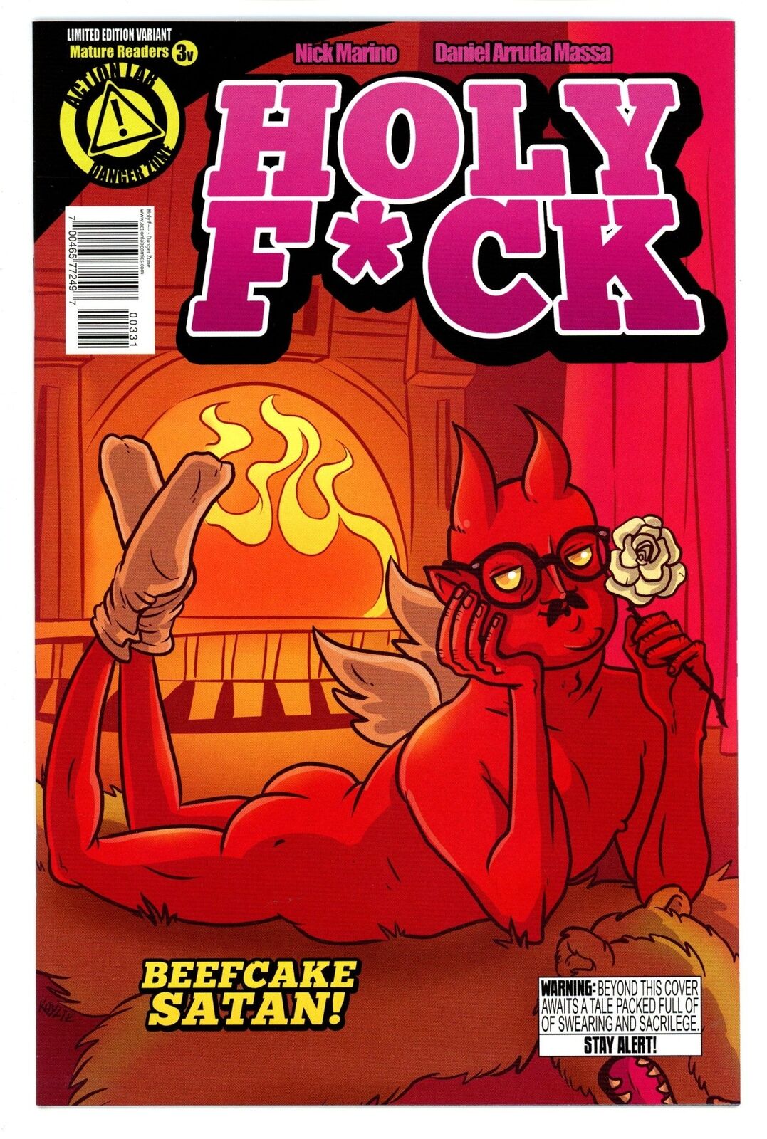Holy F*ck 3 NM- (9.2) Action Lab Comics (2015) McDougal Variant Satan