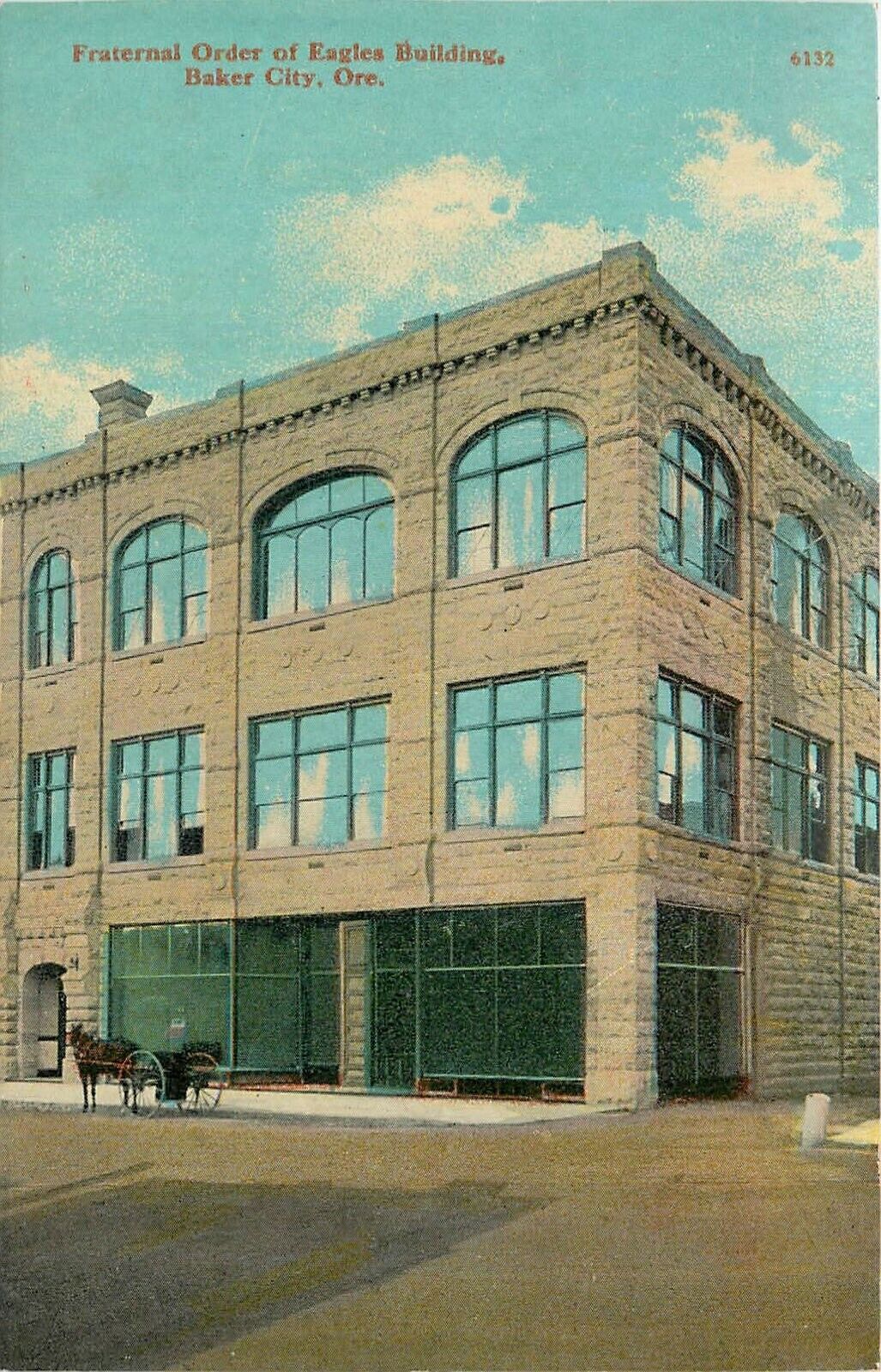 Postcard C-1910 Oregon Baker City Fraternal Order Eagles Building OR24-4358