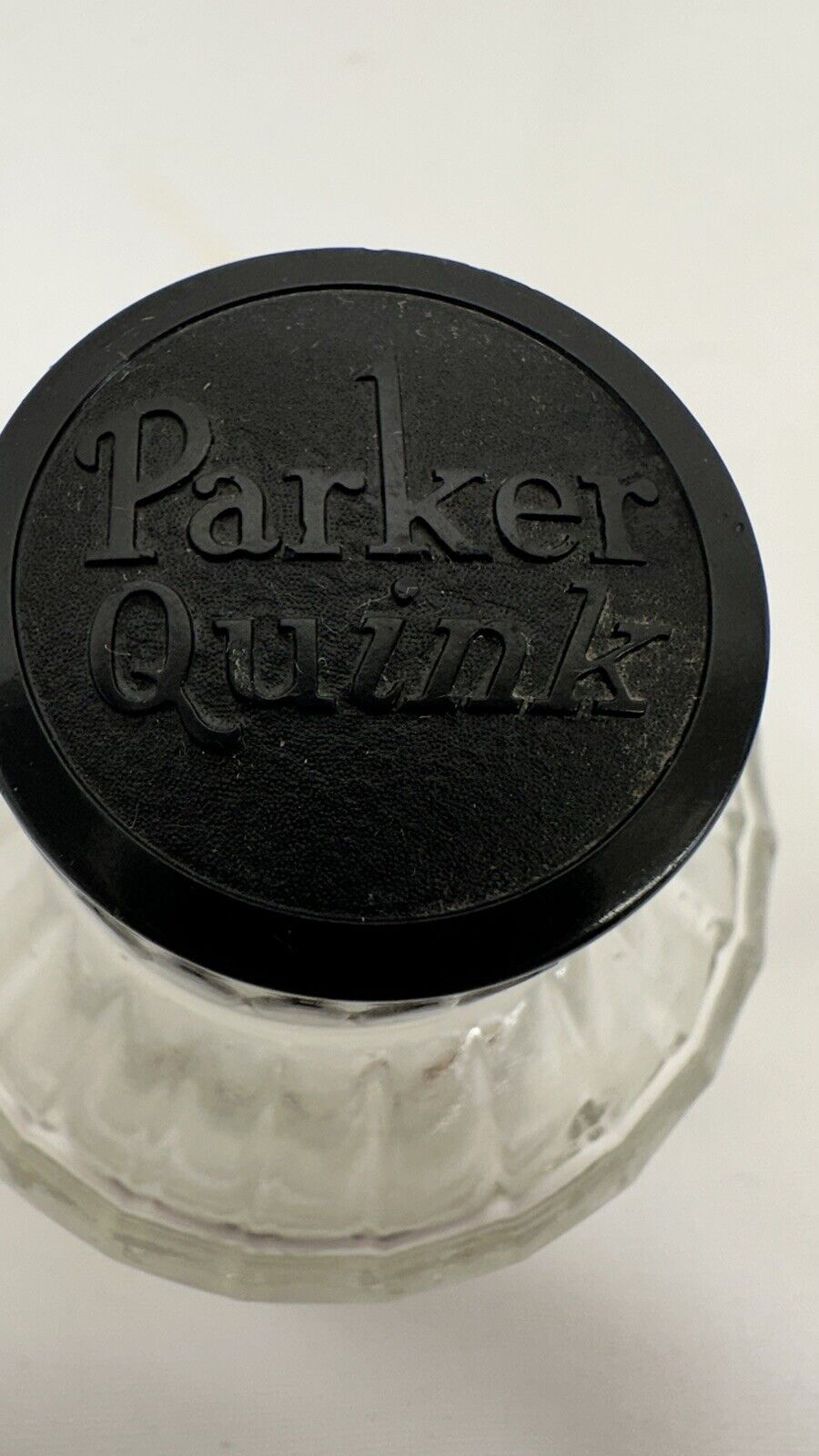 Vintage Parker Quink 2 Ounce Glass Ink Bottle