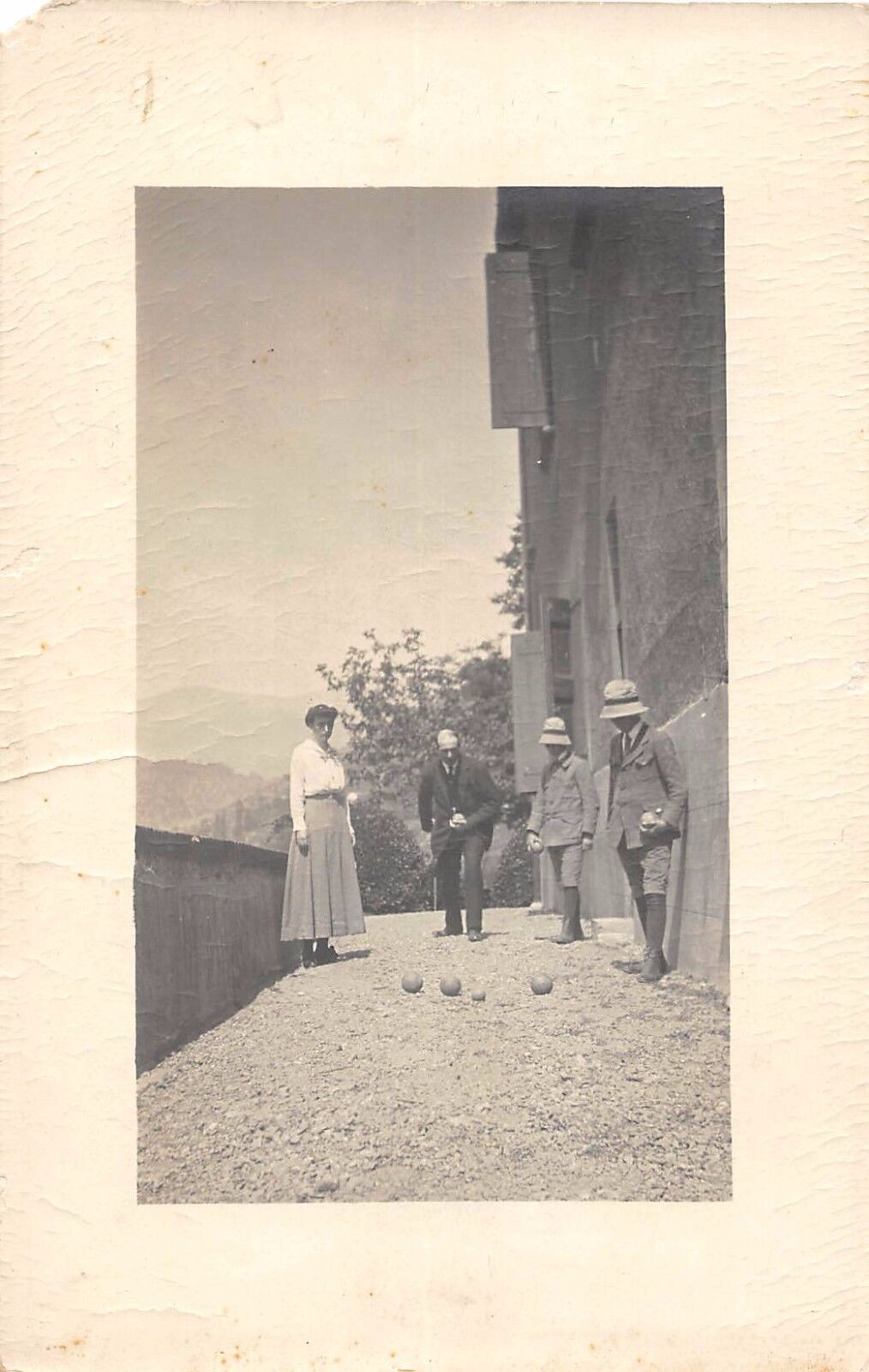 CPA 66 PHOTO CARD IN THE ORIENTAL PYRENEES BALL GAMES TOWARDS MONT LOUIS