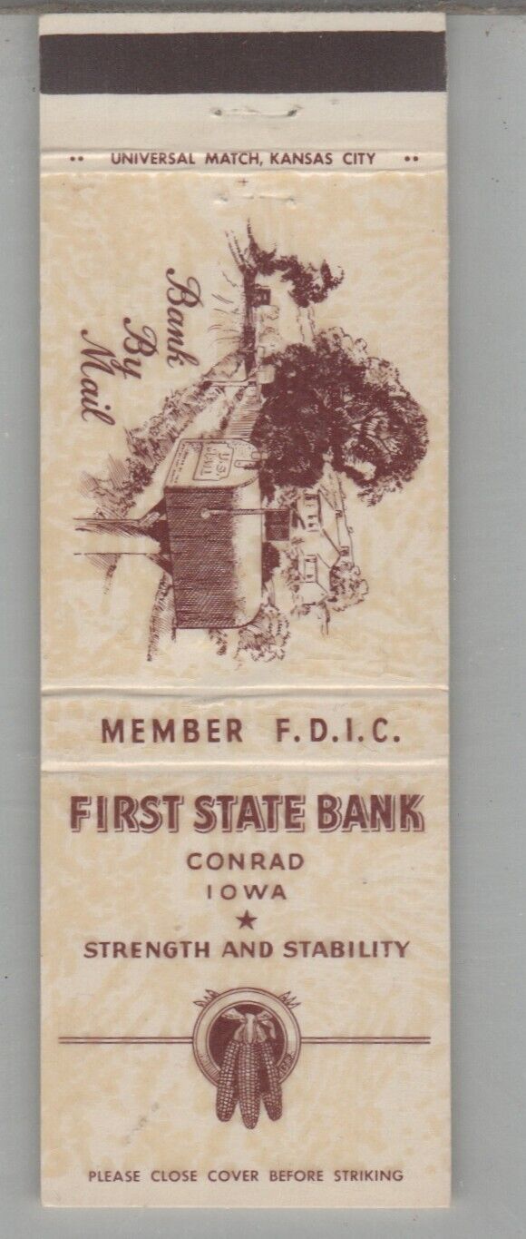 Matchbook Cover - First State Bank Conrad, IA